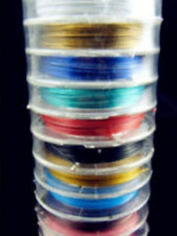 สายร้อยลูกปัด ชนาด 0.38 ม.ม. คละ 10 สี ยาว 100 เมตร