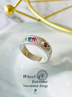 [SALE20%]แหวนนพเก้าสำหรับหนุ่มๆ Wheel of Fortune V:วงล้อแห่งโชคลาภ พลอยนพเก้าแท้ตามตำราไทย สวยเท่ นำโชคลาภ