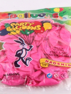 ลูกโป่งยาง ขนาด 10 นิ้ว สีชมพูมุก / 100 ใบ