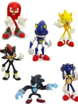 ฟิคเกอร์ Sonic ชุด 6 ตัว ขนาด 2.5 นิ้ว (B)