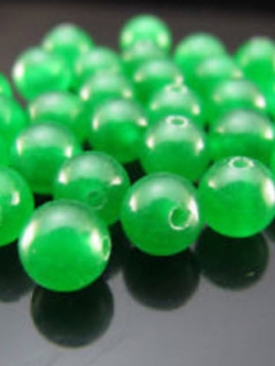 ลูกปัดหยก ทรงกลม 6 ม.ม. / 50 เม็ด