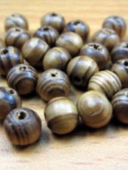 ลูกปัดไม้ 8 ม.ม. / แพ็ค 50 เม็ด