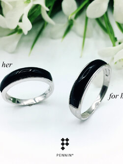 [SALE20%]แหวนนิล คลาสสิค หน้านิล 4mm ปัดเงา เงินแท้ 92.5% ชุบทองขาว ไม่ลอกไม่ดำ ดึงดูดโชคลาภ ปกป้องคุ้มครอง