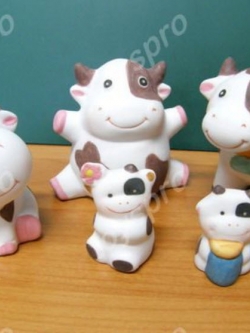 เซอรามิคครอบครัวคุณวัว 5 ตัว