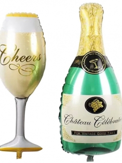 ลูกโป่งฟอยล์ แพ็คคู่แชมเปญ+เบียร์ / ใบ