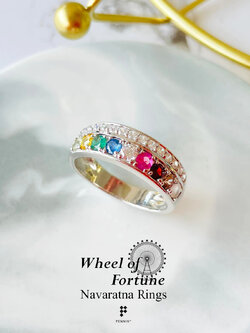 [SALE20%]แหวนนพเก้าสำหรับหนุ่มๆ Wheel of Fortune IV:วงล้อแห่งโชคลาภ พลอยนพเก้าแท้ตามตำราไทย สวยเท่ นำโชคลาภ