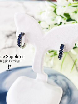 ต่างหูไพลิน จันทบุรี เผาเก่า ฝังหนามเตย แบบห่วงคลิป แข็งแรง ไม่หลุดง่าย เงินแท้ 925 เสริมโชคลาภ