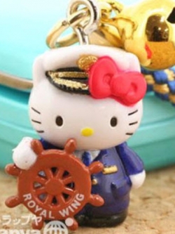 ที่ห้อยมือถือคิตตี้ชุดกัปตันเรือ Royal Wing