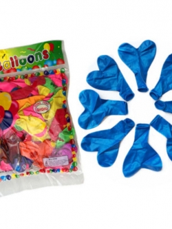 ลูกโป่งยางรูปหัวใจ ขนาด 10 นิ้ว สีน้ำเงิน / 10 ใบ