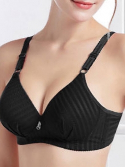 บรา plush up ไร้โครง เสริมฟองน้ำ สีดำ / ตัว (ขนาด 36B)