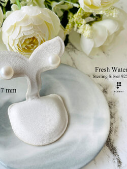 ต่างหูไข่มุกเงินแท้ ไข่มุกน้ำจืด สีขาวน้ำนม ขนาด 7mm แบบเม็ดเดี่ยว หวานน่ารัก ใส่ได้ทุกโอกาส