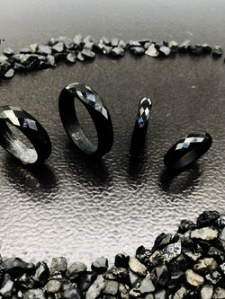 [SALE20%]แหวนนิลดำ เจียระไนเหลี่ยมตาข่าย สวย แวววาว คลาสสิค ดึงดูดโชคลาภ ปกป้องคุ้มครอง