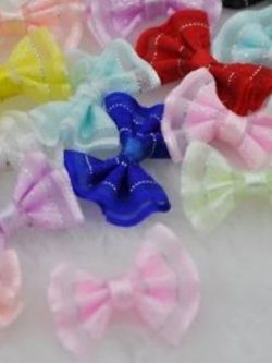 โบว์ผ้า คละสี 2.5 ซ.ม. / 10 ชิ้น