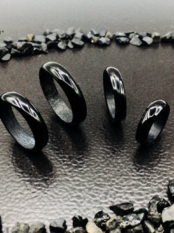 [SALE20%]แหวนนิลดำ ขัดเงาดำขลับ สวย เรียบ เท่ ดึงดูดโชคลาภ ปกป้องคุ้มครอง