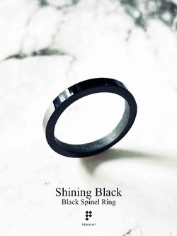 [SALE 20%] แหวนนิลล้วนShining Black Ring เจียระไนแท่งเหลี่ยมรอบวง หน้าบาง 3 มม. สวย เปล่งประกาย