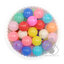 ลูกปัดกิโล ตราเสือ 10มม. สีผสม (100 กรัม) SKU-14946