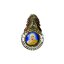 เหรียญเข็มกลัดมงกุฎเพชรหลวงพ่อฤาษีลิงดำด้านหลังยันต์เกราะเพชรรุ่นแรกปีพ.ศ.2528