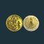 เหรียญพระโพธิสัตว์เจ้าแม่กวนอิมพร้อมบริวารเนื้อกะไหล่ทอง