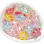 ลูกปัดพลาสติก เคลือบรุ้ง 20มม. ลายดาว คละสีเยลลี่หวาน (80 กรัม) SKU-17492