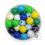 ลูกปัดกิโล ตราเสือ 10มม. สีผสม (1 กิโลกรัม) SKU-14921
