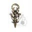 จี้เหล็ก 38 19*39มม. ลายคฑา สีสนิม (1 ชิ้น) SKU-00871