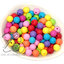 ลูกปัดเนื้อทราย 10มม. ทรงกลม คละสีสด (10 กรัม) SKU-13415