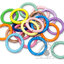 พวงกุญแจ เหล็กกลม 25มม. คละสี (4-6 ชิ้น) SKU-15585