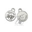 จี้เหล็ก 18มม. ราศี สีเงิน เกรดดี (1 ชิ้น) SKU-14822