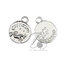 จี้เหล็ก 18มม. ราศี สีเงิน เกรดดี (1 ชิ้น) SKU-14822