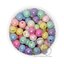 ลูกปัดพลาสติก เคลือบรุ้งพาสเทล 8มม. ทรงกลม คละสี (80 กรัม) SKU-12234