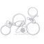 ชุดพวงกุญแจ ทรงแบน + ก้ามปู (6 ชิ้น) SKU-17446