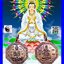 เหรียญพระโพธิสัตว์เจ้าแม่กวนอิมด้านหลังหลวงเตี่ยนิคมกม.12จ.ระยองรุ่นแรกเนื้อนวะ