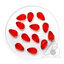ลูกปัดอะคริลิค 10*16มม. ลายหยดน้ำ สีใส (100 กรัม) SKU-05034