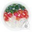 ลูกปัดพลาสติก เคลือบรุ้งหิมะ 16มม. ทรงกลม (500 กรัม) SKU-17153
