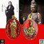 เหรียญฮ้อเอี๊ยฮุ้งเซี๊ยโจ้ว ด้านหลังพระโพธิสัตว์เจ้าแม่กวนอิม ที่ระลึกงานพิธีเปิดพุทธสมาคมสัจจะธรรมสงเคราะห์ พ้งไล้ซาจับซาเซี้ยวเกาะ โรงเจบึงไร่ ปีพ.ศ.2555 เนื้อกะไหล่ทองลงยาสีแดง