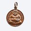 เหรียญพระสังกัจจายน์วัดพนัญเชิงจ.พระนครศรีอยุธยาปีพ.ศ.2546พิมพ์เล็กจิ๋วเนื้อทองแดงผิวไฟ