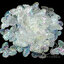 ลูกปัดพลาสติก เคลือบรุ้ง 23*30มม. ลายผีเสื้อเล็ก สีขาวรุ้งใส (80 กรัม) SKU-15507