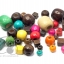 ลูกปัดไม้ 4-30มม. คละลาย (10 กรัม) SKU-16148