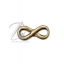 จี้เหล็ก 184 18*29มม. ลาย infinity สีสนิม (1 ชิ้น) SKU-00559