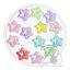 ลูกปัดพลาสติก เคลือบรุ้ง 20มม. ลายดาว คละสีเยลลี่หวาน (80 กรัม) SKU-17492