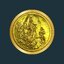 เหรียญพระโพธิสัตว์เจ้าแม่กวนอิมพร้อมบริวารเนื้อกะไหล่ทอง