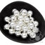 ลูกปัดพลาสติก ทรงกลม สีเงินอ่อน (500 กรัม) SKU-17222