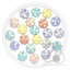 ลูกปัดพลาสติกเคลือบมุก 14มม. ลายโคลเวอร์ คละสีอ่อน (100 กรัม) SKU-17347