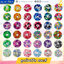 ลูกปัดกิโล ตราจระเข้ 8มม. สีผสม (100 กรัม) SKU-13553