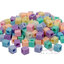ลูกปัดพาสเทล 8มม. ลายลูกเต๋าตัวอักษร (10 กรัม) SKU-01515