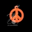 จี้ยาง ลายpeace นีออน (1 ชิ้น) SKU-01271