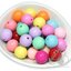 ลูกปัดอะคริลิค งานจีน 16มม. ทรงกลม คละสี (100 กรัม) SKU-16996