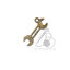 จี้เหล็ก 593 12*30มม. ลายปะแจ สีสนิม (1 ชิ้น) SKU-16788