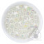 ลูกปัดพลาสติก เคลือบรุ้งหิมะ 12มม. ทรงกลม สีขาว (500 กรัม) SKU-17173