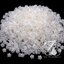 ลูกปัดพลาสติก เคลือบรุ้ง 7มม. ลายดอกซากุระ สีขาวรุ้งใส (50 กรัม) SKU-13873